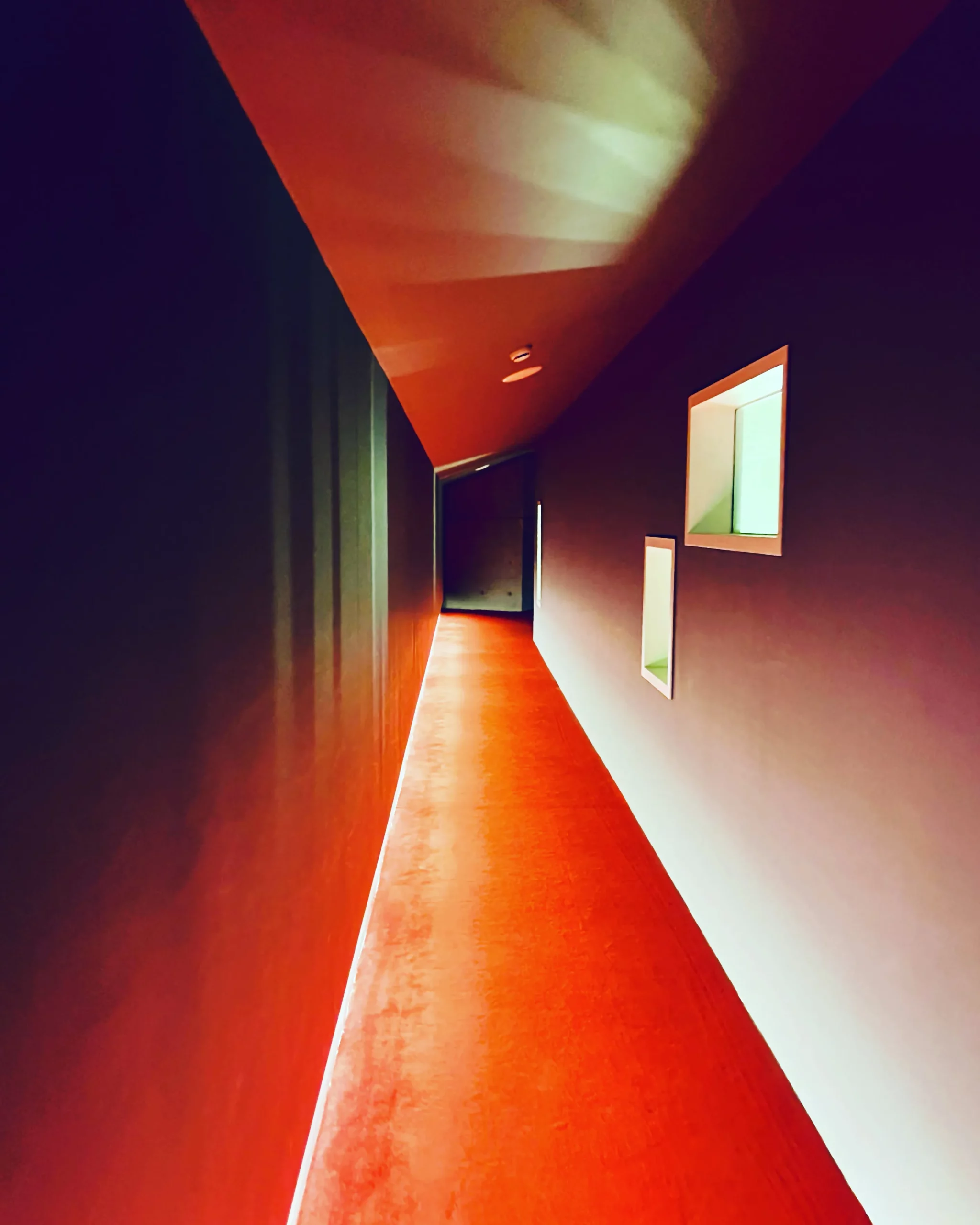 Couloir rouge, image évoquant un univers littéraire