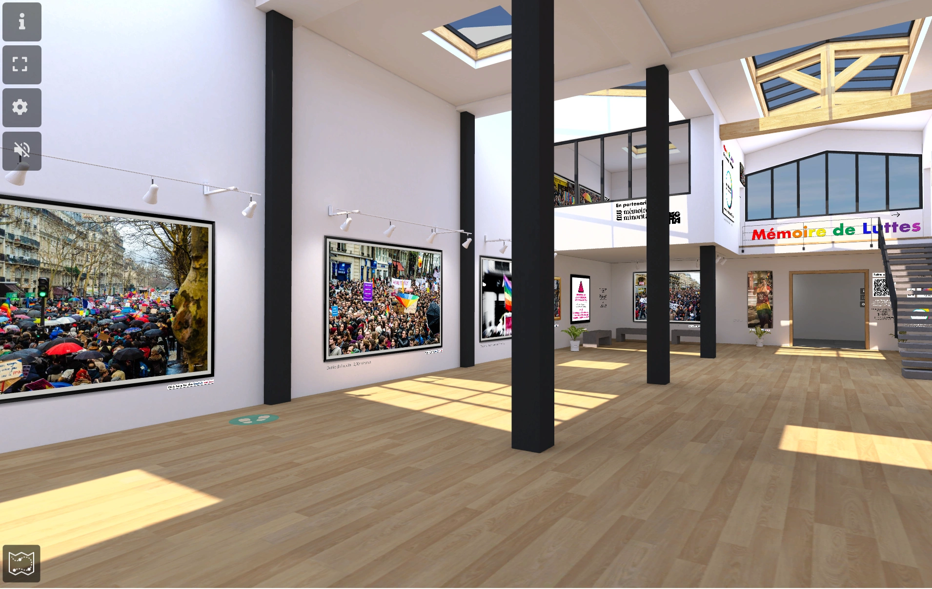 Vue de l'exposition virtuelle Mémoire de Luttes