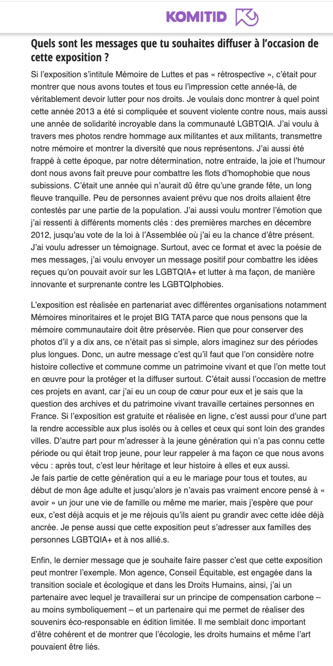 Retombée presse